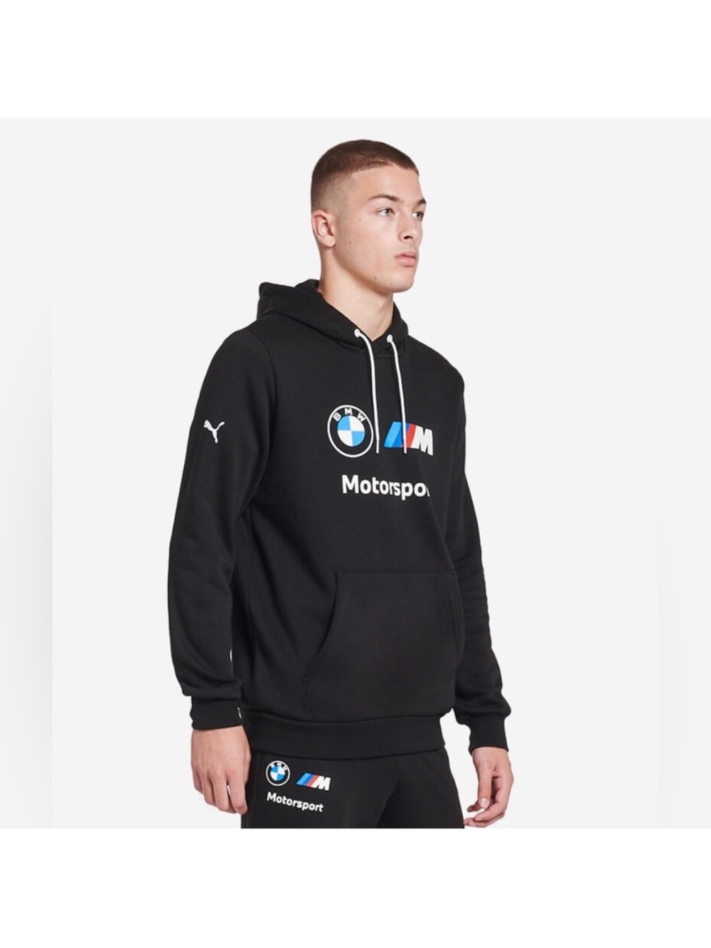 Puma BMW Motorsport Fleece Hoodie Black Sweater Men’s Black Size XL